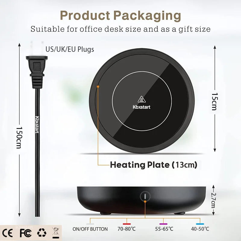 110V/220V Cup Heater Coffee Mug Warmer Hot Tea Makers Heating Pad Warmer Coaster Electric Hot Plate Coffee Heater for Tea Milk