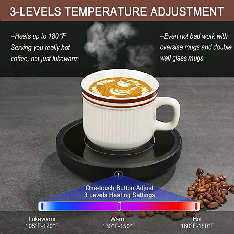 110V/220V Cup Heater Coffee Mug Warmer Hot Tea Makers Heating Pad Warmer Coaster Electric Hot Plate Coffee Heater for Tea Milk